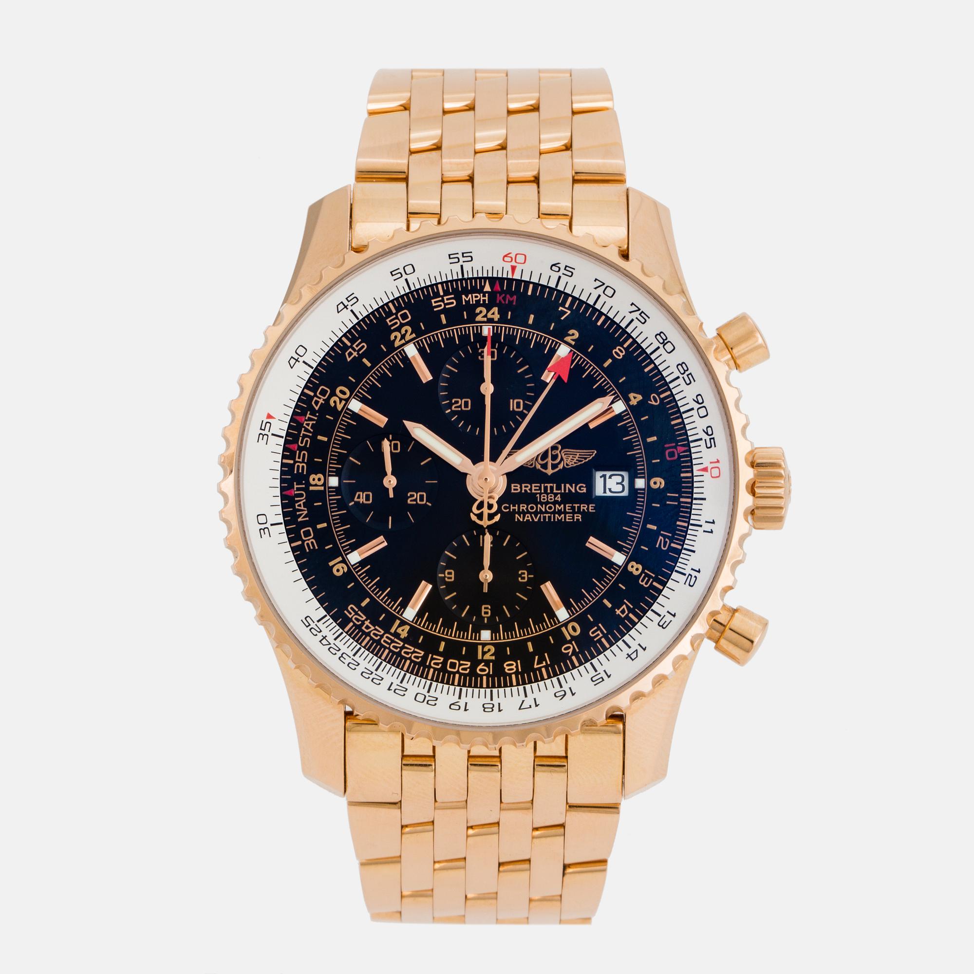 BREITLING, Navitimer world, chronometre, chronograph, wristwatch, 46 mm,