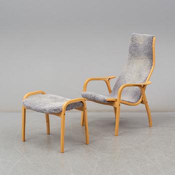 A 'Lamino' easy chair and ottoman by Yngve Ekström.