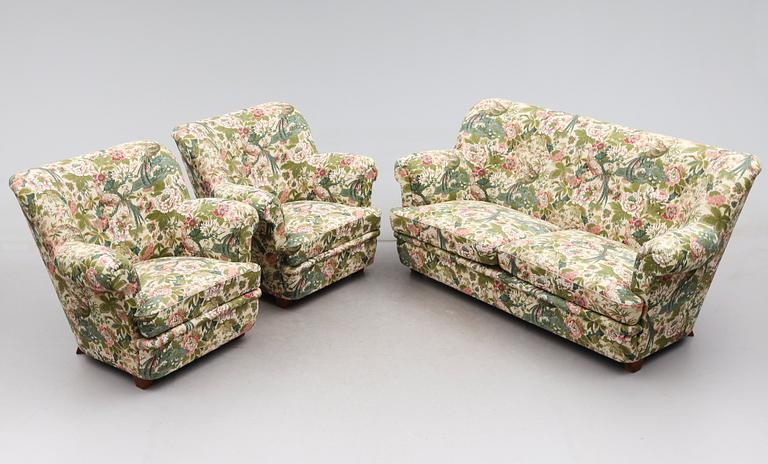 SOFFGRUPP, 3 delar, 1900-talets mitt.
