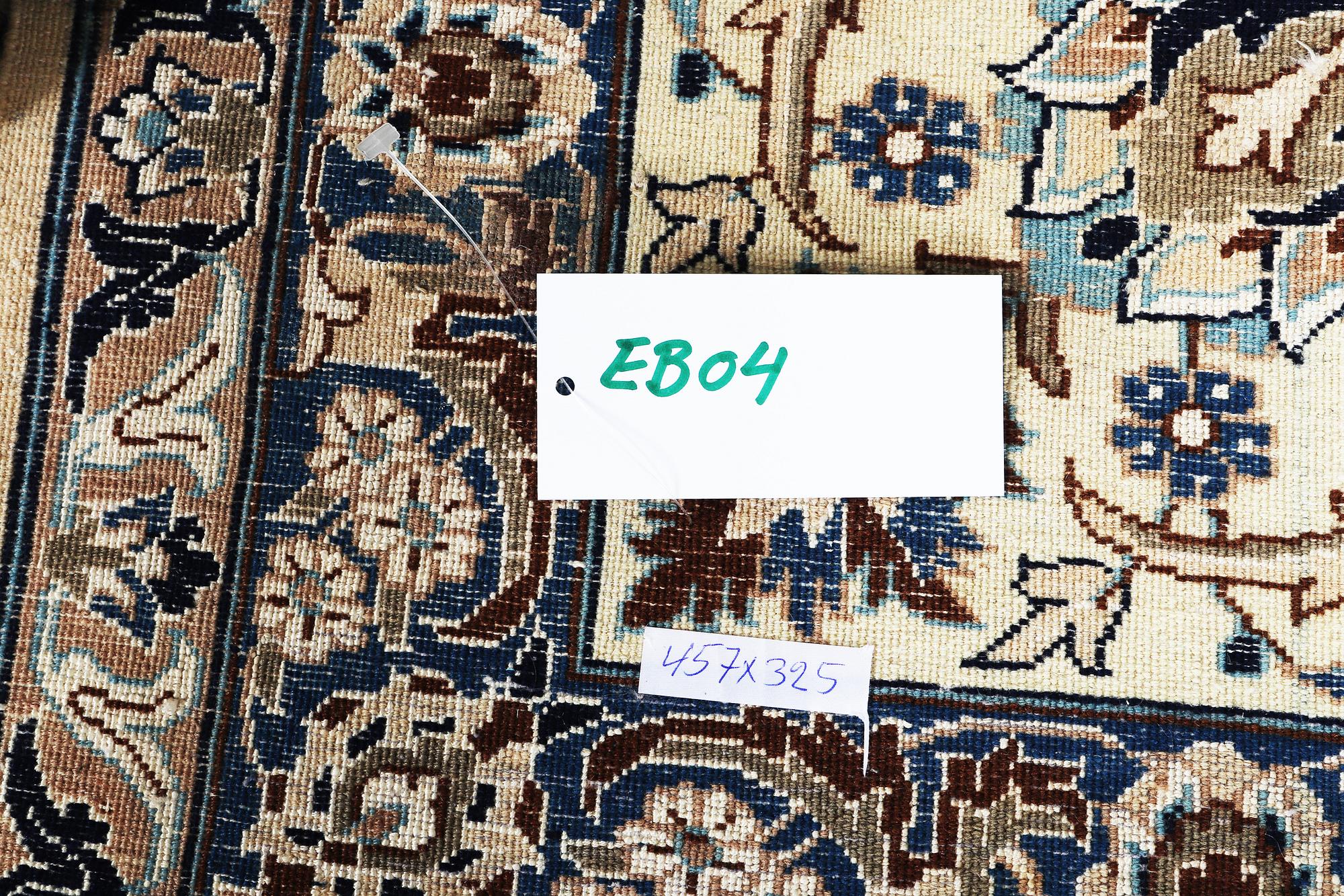 A carpet, Nain 9 LAA, part silk, ca 457 x 325 cm.