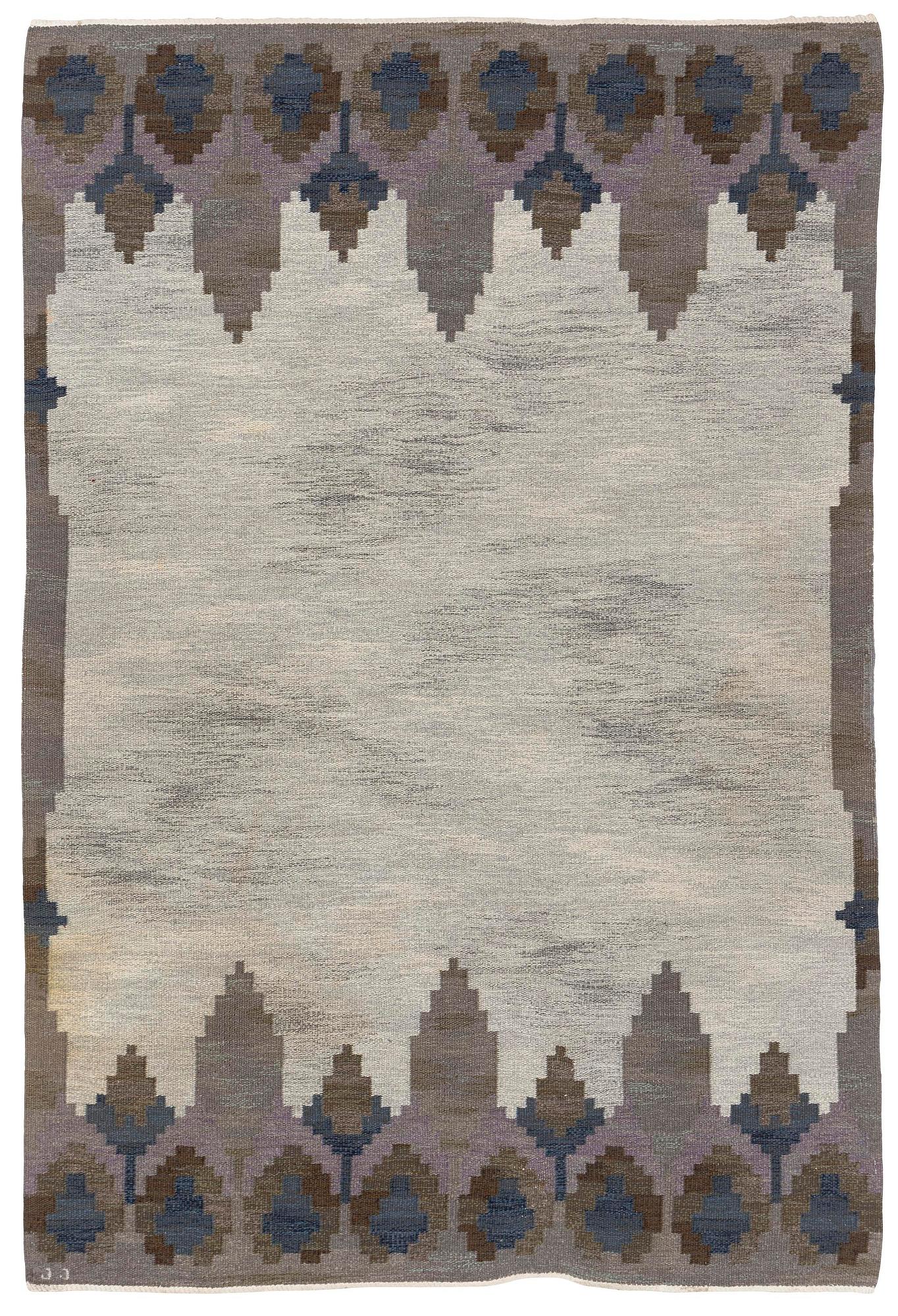 Judith Johansson, a carpet, 'Norrviken', rölakan, c. 283 x 190 cm, signed JJ.