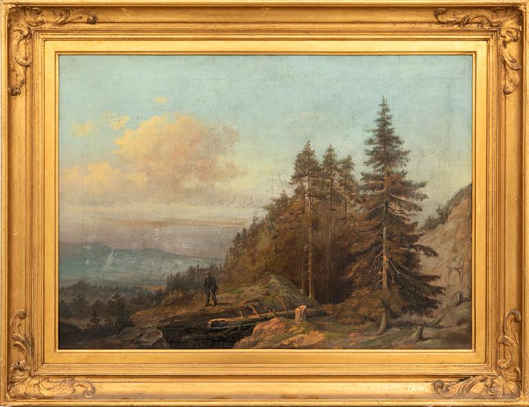 Unknown artist 19th century, The solitary hunter.