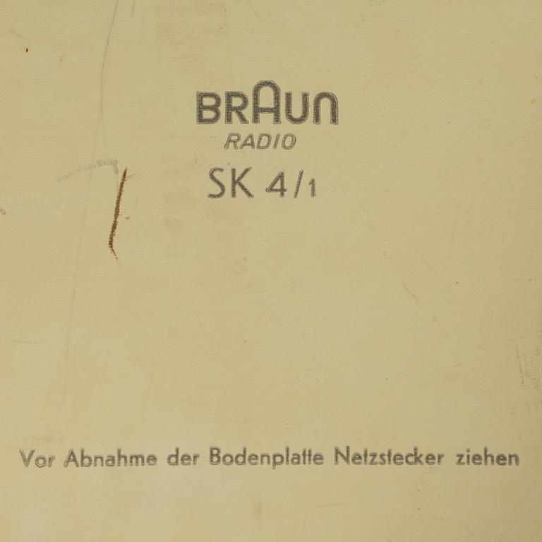 DIETER RAMS & HANS GUGELUT, skivspelare, Braun, modell SK 4/1, Tyskland 1950-60-tal.