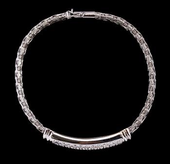 BRACELET, brilliant cut diamonds, tot. app. 3 cts.