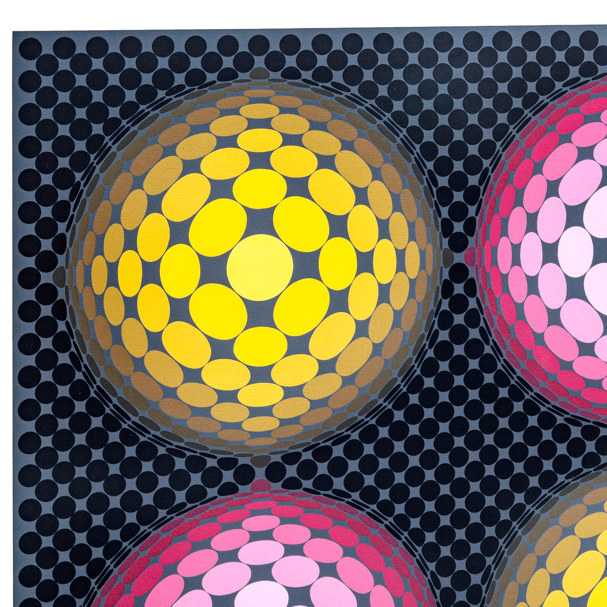 Victor Vasarely, färgserigrafi signerad och numrerad 204/250.
