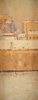 Axel Lindman, "Stockholmsmotiv, Vinter", Tunnelgatan 25, Stockholm.