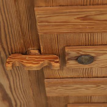 Axel Einar Hjorth, a stained pine "Sandhamn" corner cabinet, Nordiska Kompaniet, Sweden, 1931.