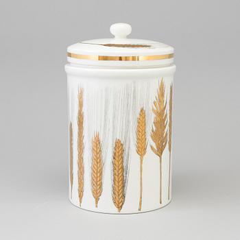 FORNASETTI, burk med lock, flintgods, Milano, Italien.