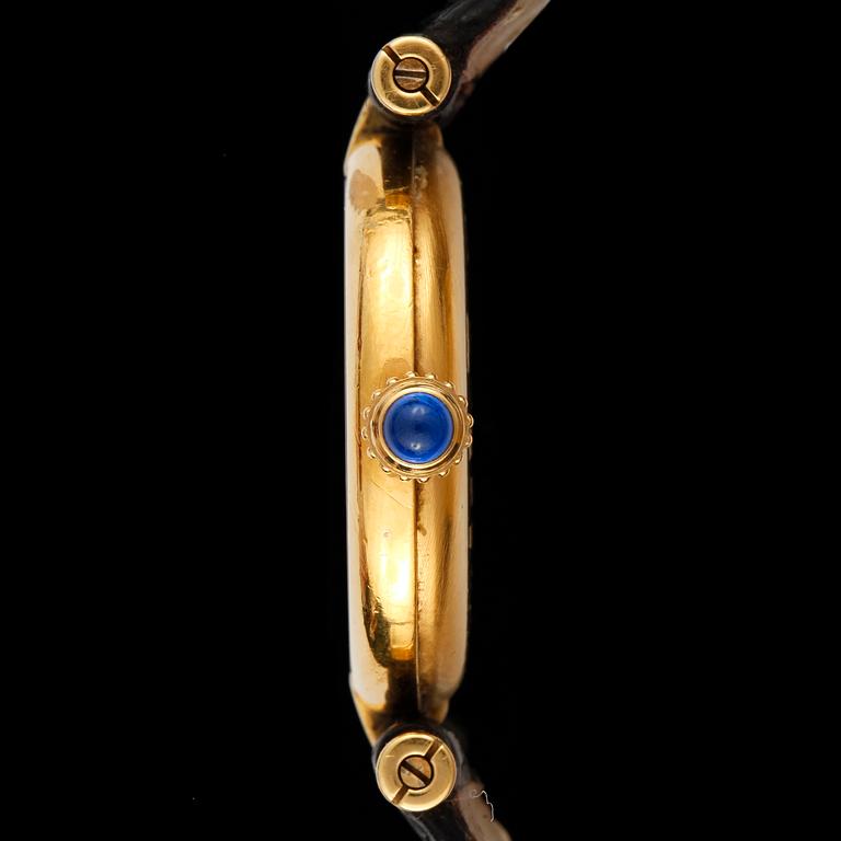 ARMBANDSUR, Must de Cartier, Paris, förgyllt silver, 1980-tal.
