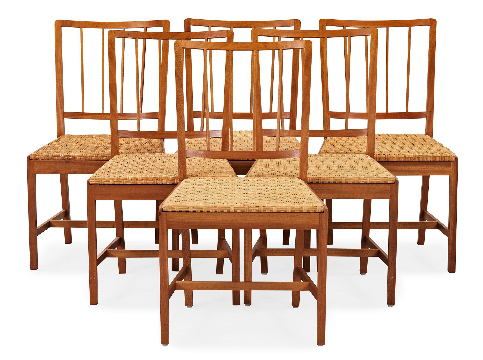 JOSEF FRANK, stolar, 6 st, Firma Svenskt Tenn, modell 815.