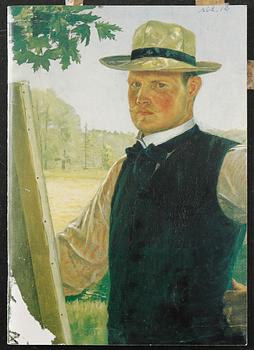 JOHN STEN, gouache på papper, signerad.