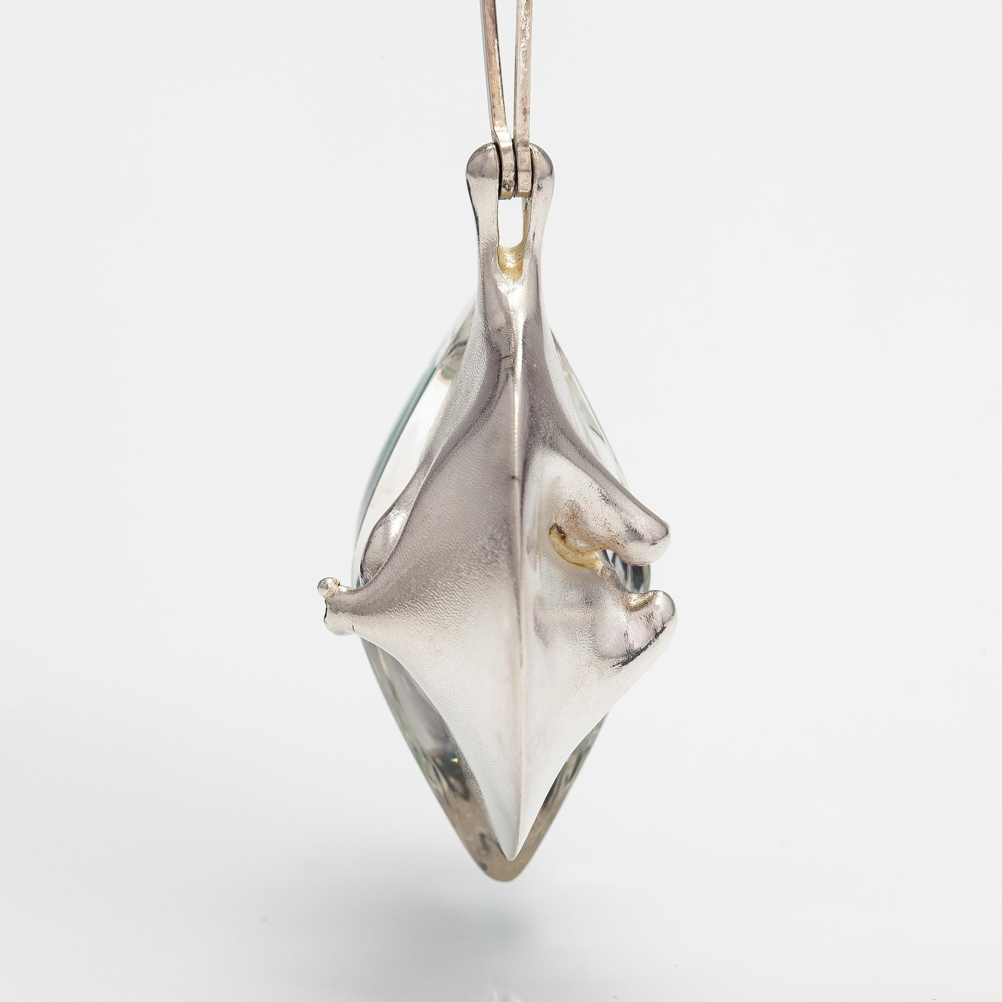 Björn Weckström, "Kilimandjaro", a sterling silver and acrylic necklace . Lapponia 1974.