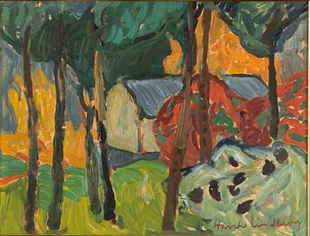 Harald Lindberg, House in a Grove of Trees.