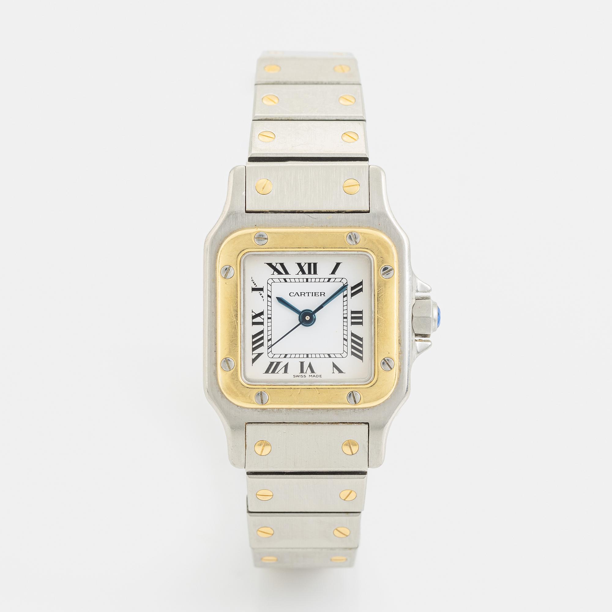 Cartier, Santos Carrée, armbandsur, 24 x 24 (35) mm.