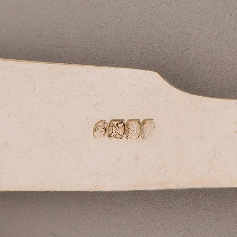 FISH FLATWEAR, 24 st, silver plated and bone, Sheffield, England, 1901.