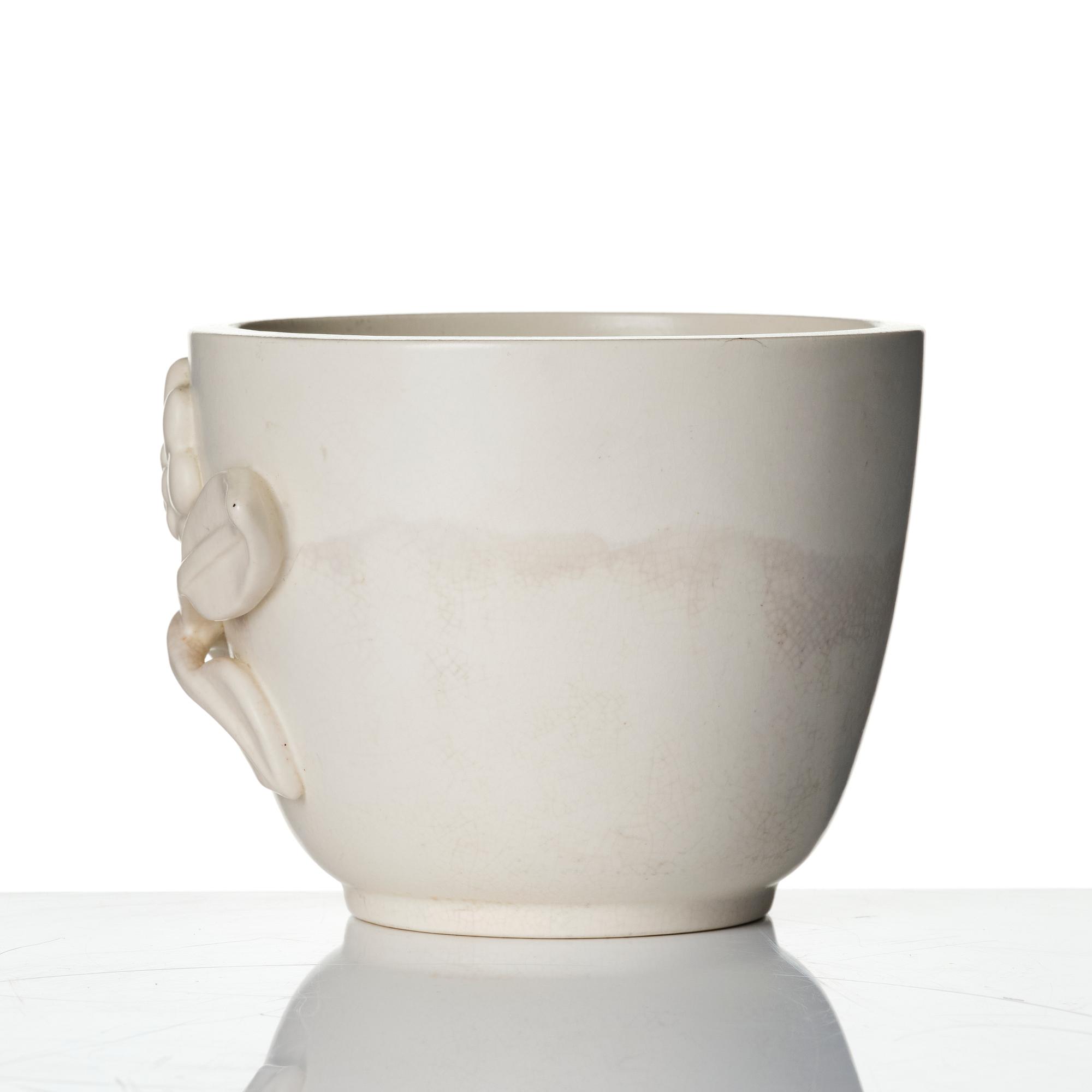 Wilhelm Kåge, a "Carrara" ceramic vase and bowl, Gustavsberg 1930s-40s.
