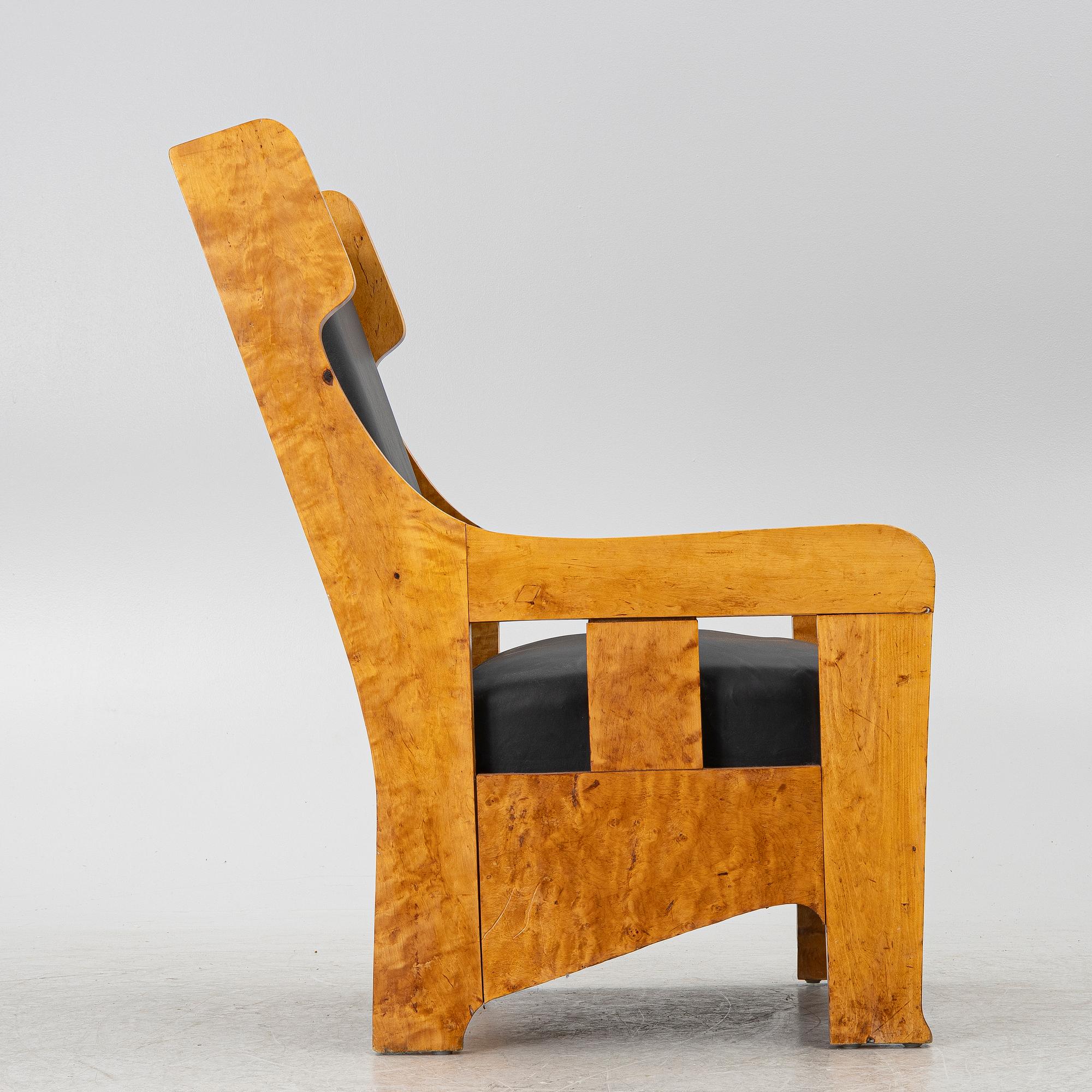 An Art Nouveau armchair, circa 1900, Northern Europe.