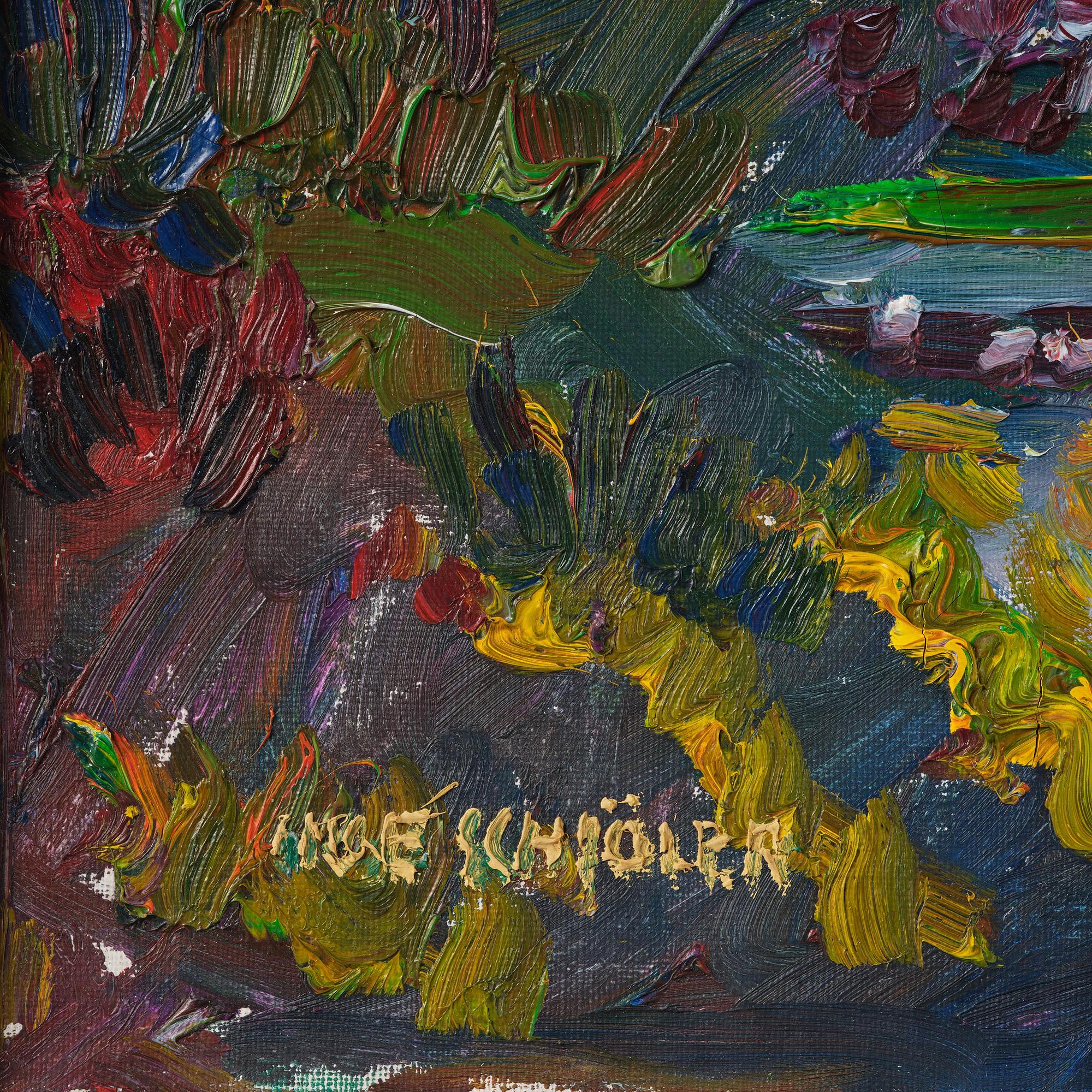 Inge Schiöler, Autumn landscape by the sea.