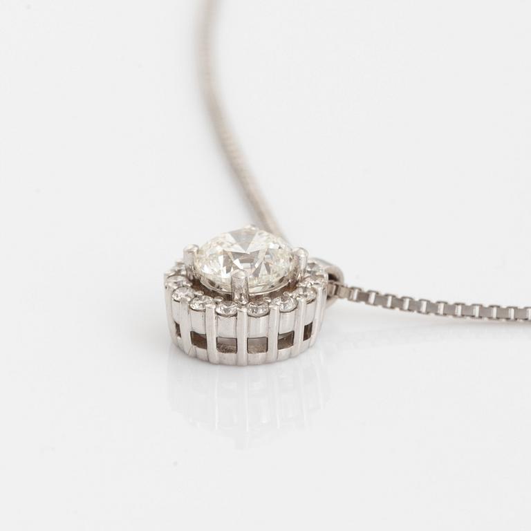 Brilliant cut diamond necklace.