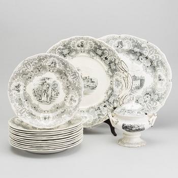 A 15 set Gustafsberg dinnerware, "St Angelo", mid 19th century.