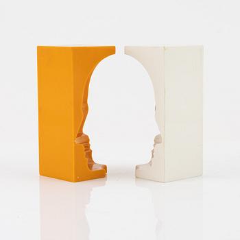 Sivert Lindblom, sculpture, 2 parts, plastic, stamped and signed 1968.