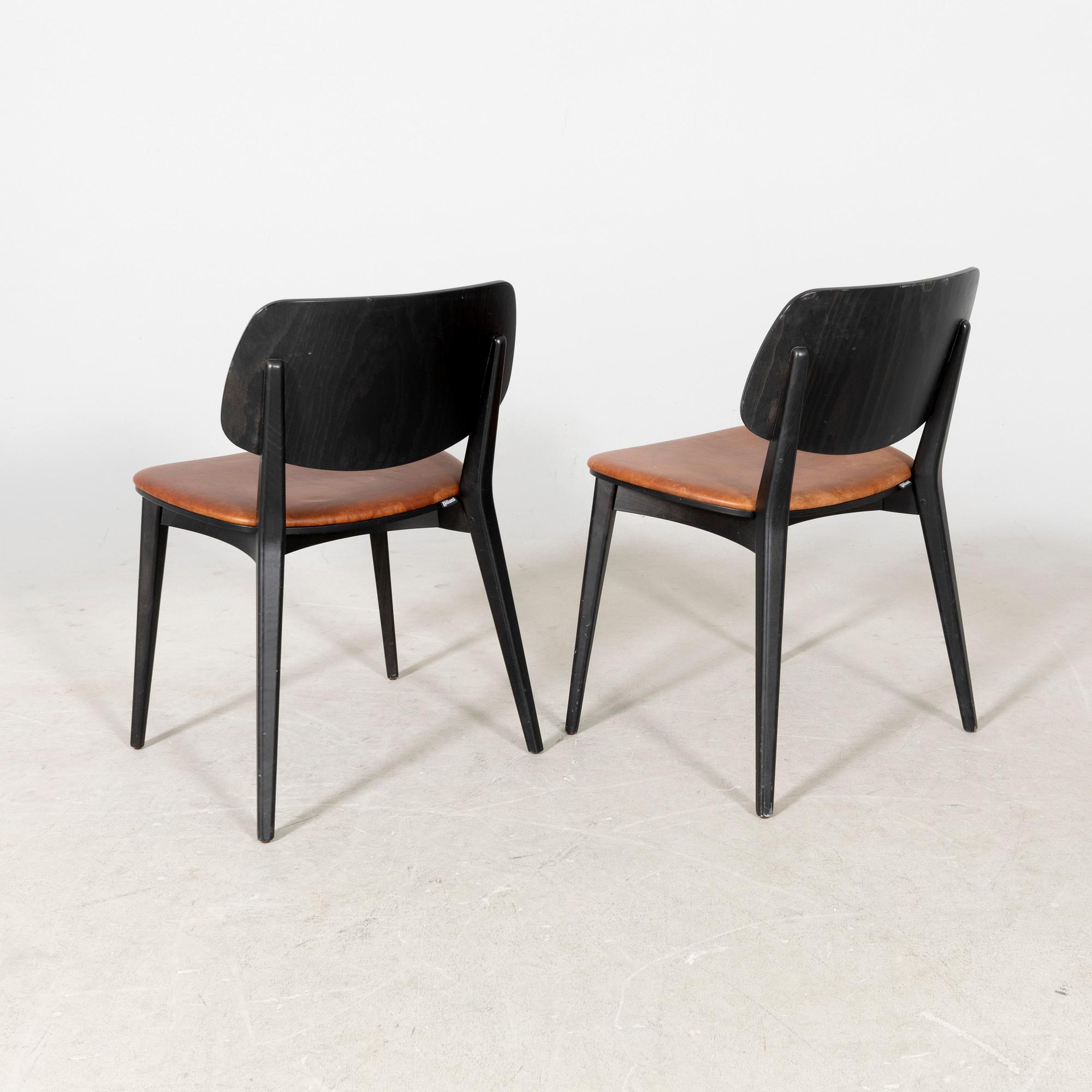 Emilio Nanni, a pair of "Doll wood 550" chairs for Billiani 2000s.
