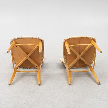 Elias Svedberg, a set of four chairs model "31" from the Triva-Bygg series, Nordiska Kompaniet, 1940s.
