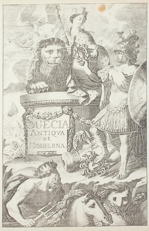 BOK, "Suecia Antiqua et Hodierna", Erik Dahlberg. Dahlbergs, 1800-tal.