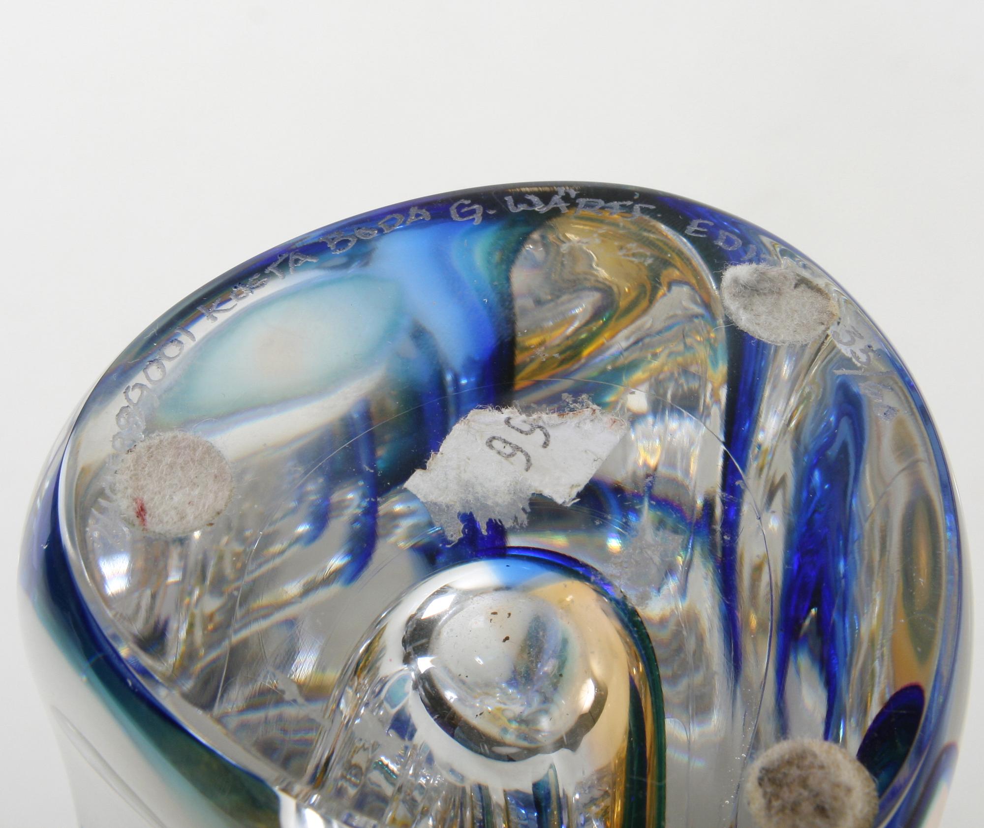 VAS, glas, Göran Wärff, Kosta Boda, sign o numr edition 35/60.