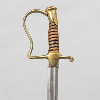 Sabre, Swedish, m/1889 for the artillery, with scabbard.