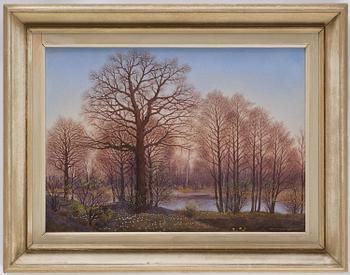 Oskar Bergman, Evening mood by the water.