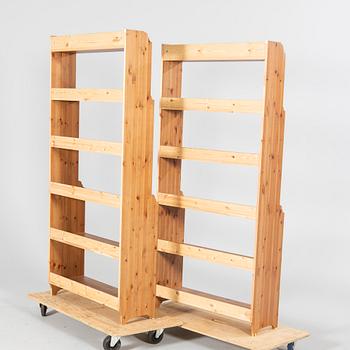A pair of "Leksvik" IKEA bookcases, late 1900s.