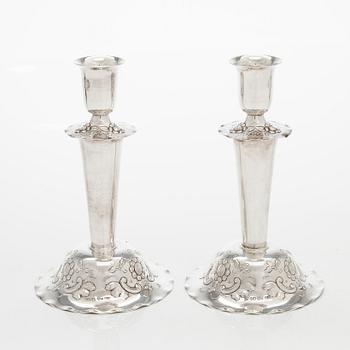 Ljusstakar, ett par, silver, GAB Stockholm 1958.