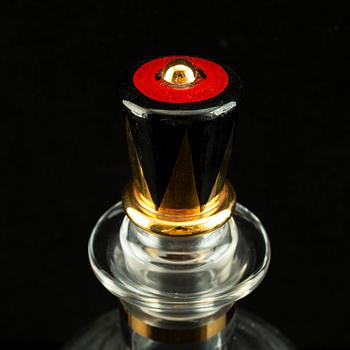Gunnar Cyrén, a set of six "Devil" shot glasses and a decanter from the "Nobel" series, Orrefors Sweden post 1996.