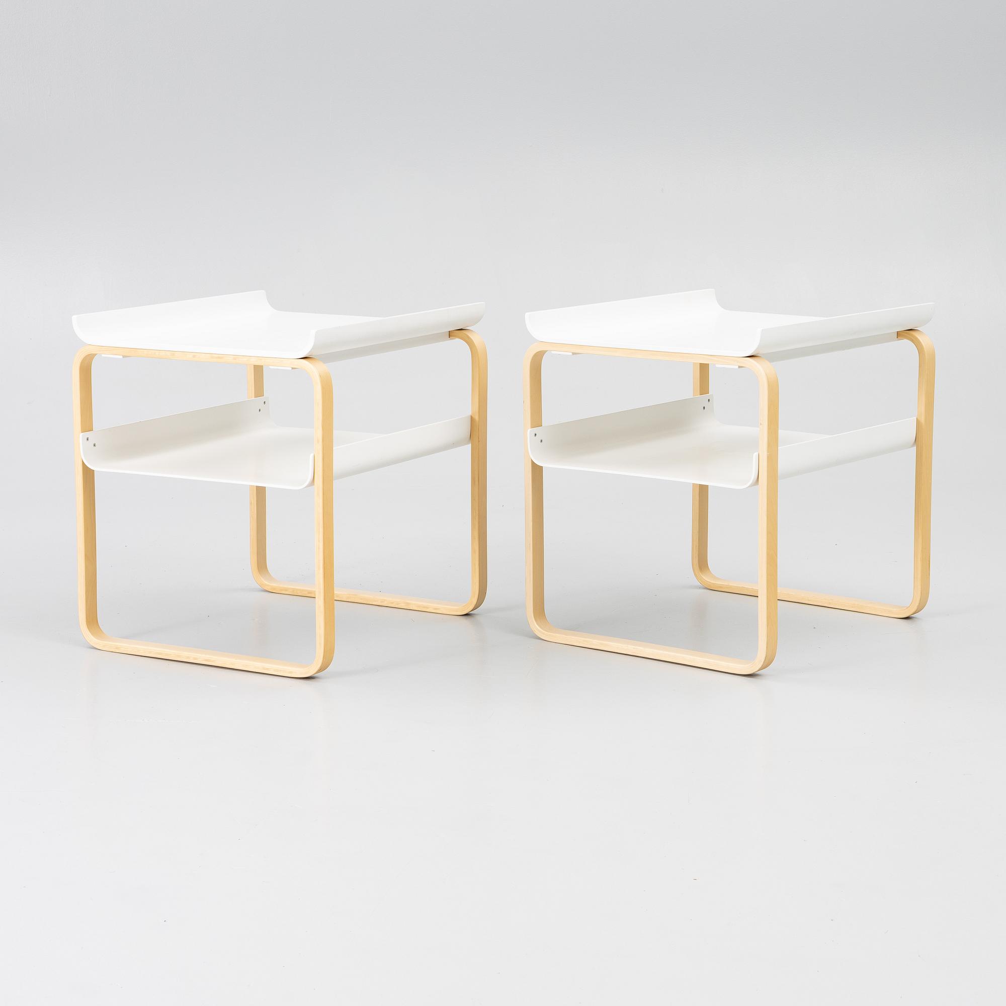 Alvar Aalto, a pair of model 915 side tables. Artek, 2002.