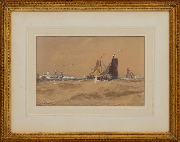 THOMAS BUSH HARDY, watercolor. Signed and dated 1888.