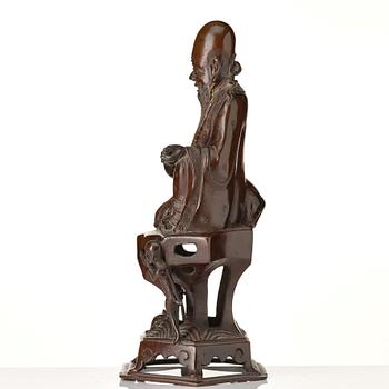 Skulptur, brons. Sholaou, Qingdynastin, 1800-tal.