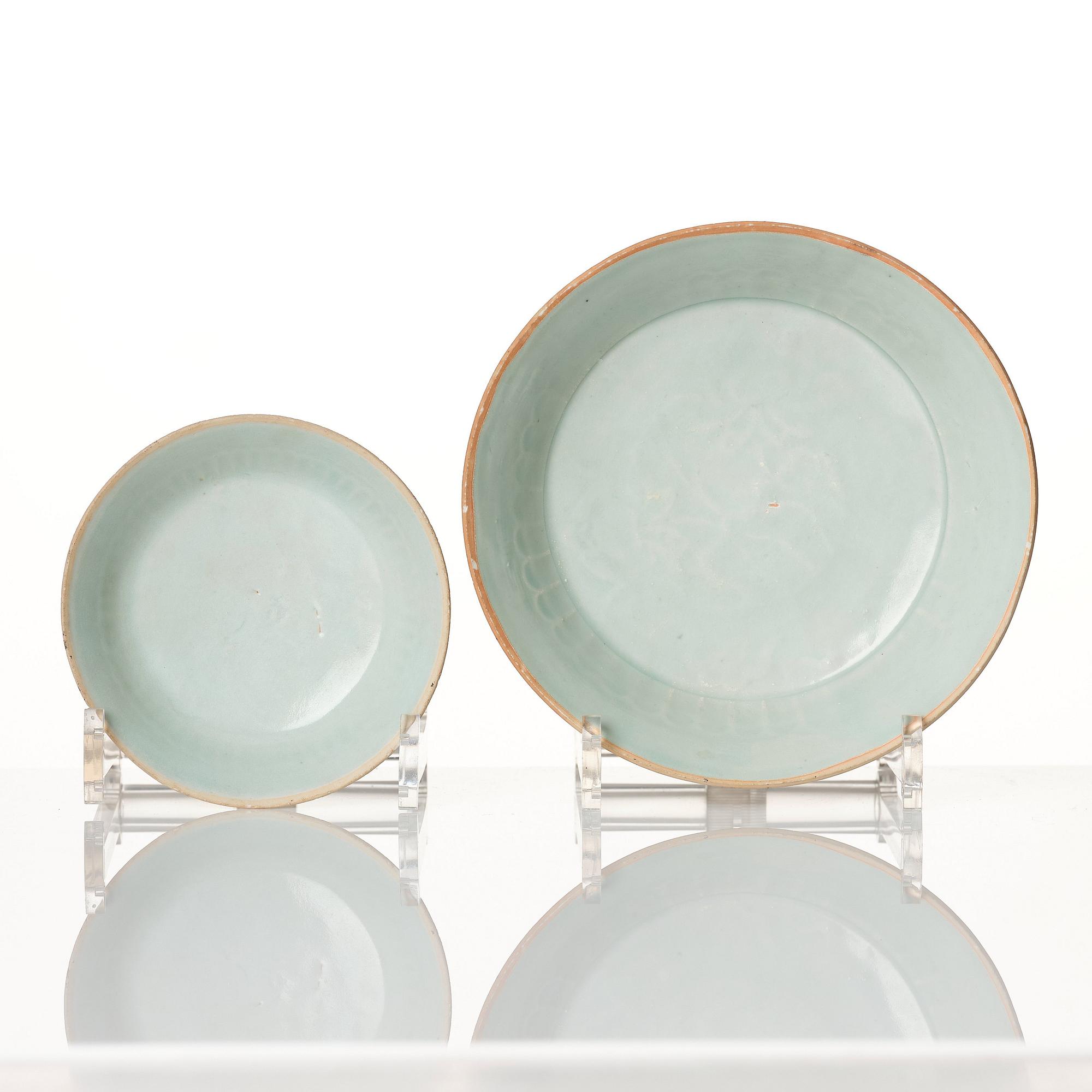 Two qingbai dishes, Song dynasty (960-1279).