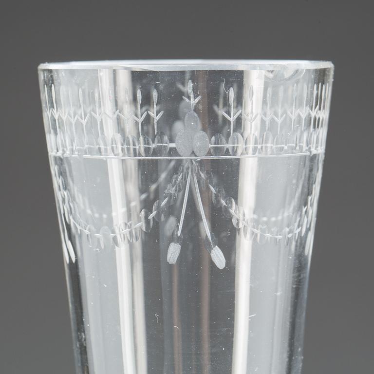 CHAMPAGNEGLAS, 5 st, 1800-tal.