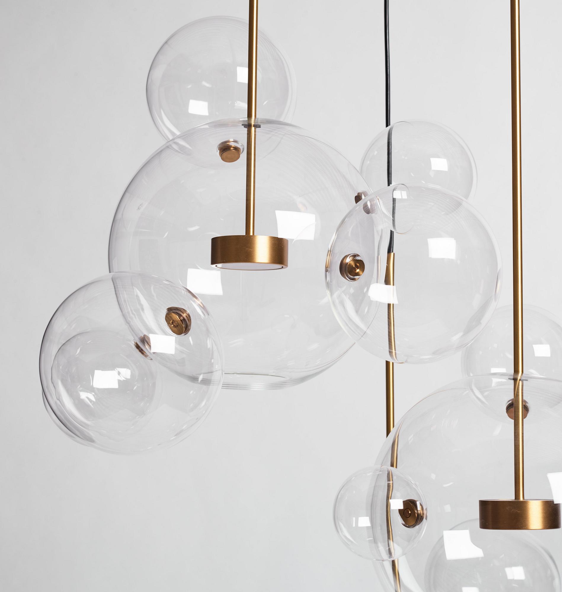 Giopato & Coombes, a "Bolle 14" ceiling lamp, Kalmar Werkstätten, for Svenskt Tenn, 2015.