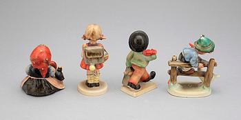 FIGURINER, 4 st, porslin, Goebel, Tyskland, troligen 1930-50-tal.