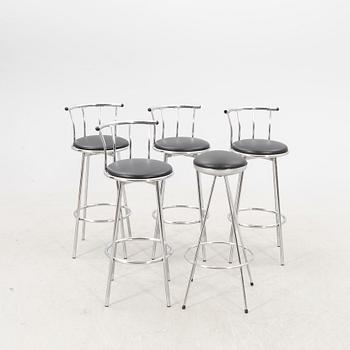 Barstolar 4 + 1 st Johansson design sent 1900-tal.