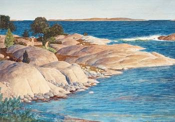 102. Oskar Bergman, Coastal landscape from Sandhamn.