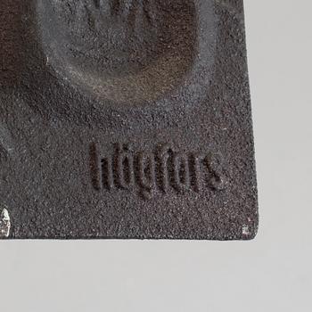 MICHAEL SCHILKIN, a cast iron plaque "See no evil, hear no evil, say no evil", signed and dated Högfors 1961.