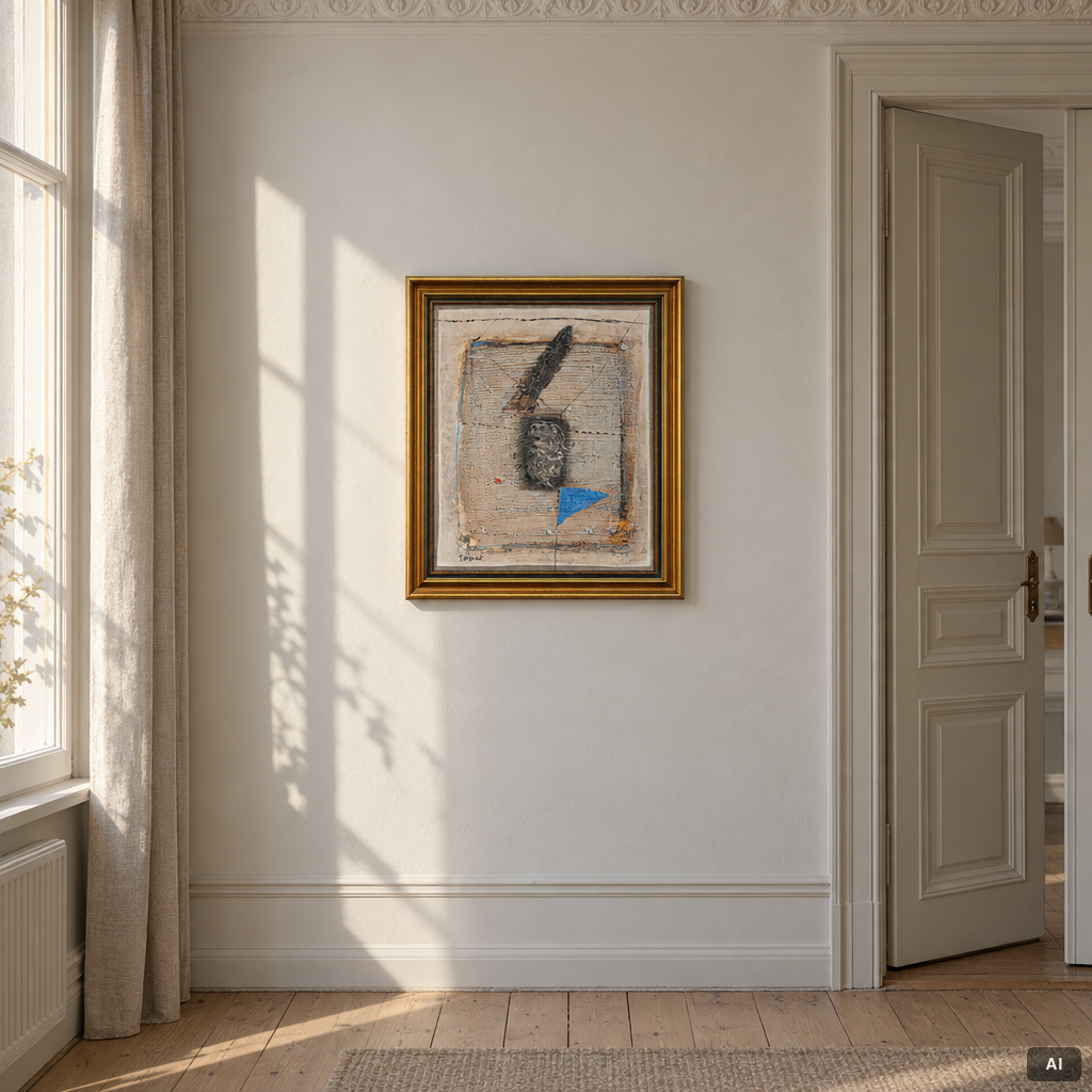 James Coignard, "Profil et triangle bleu".