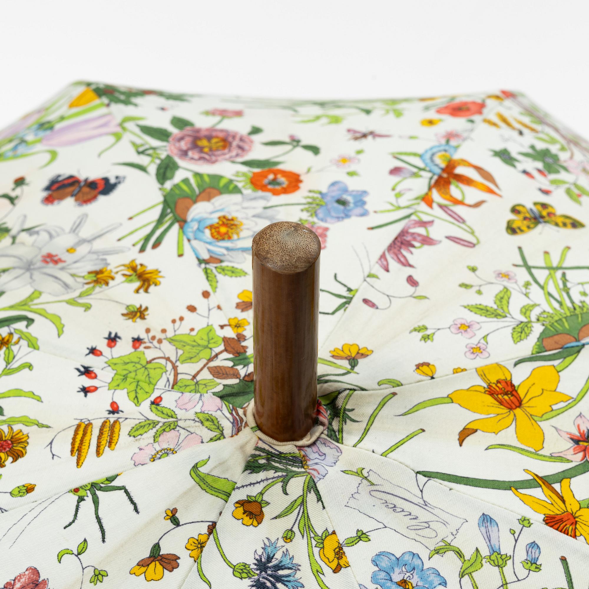Gucci, paraply, "Flora", vintage.