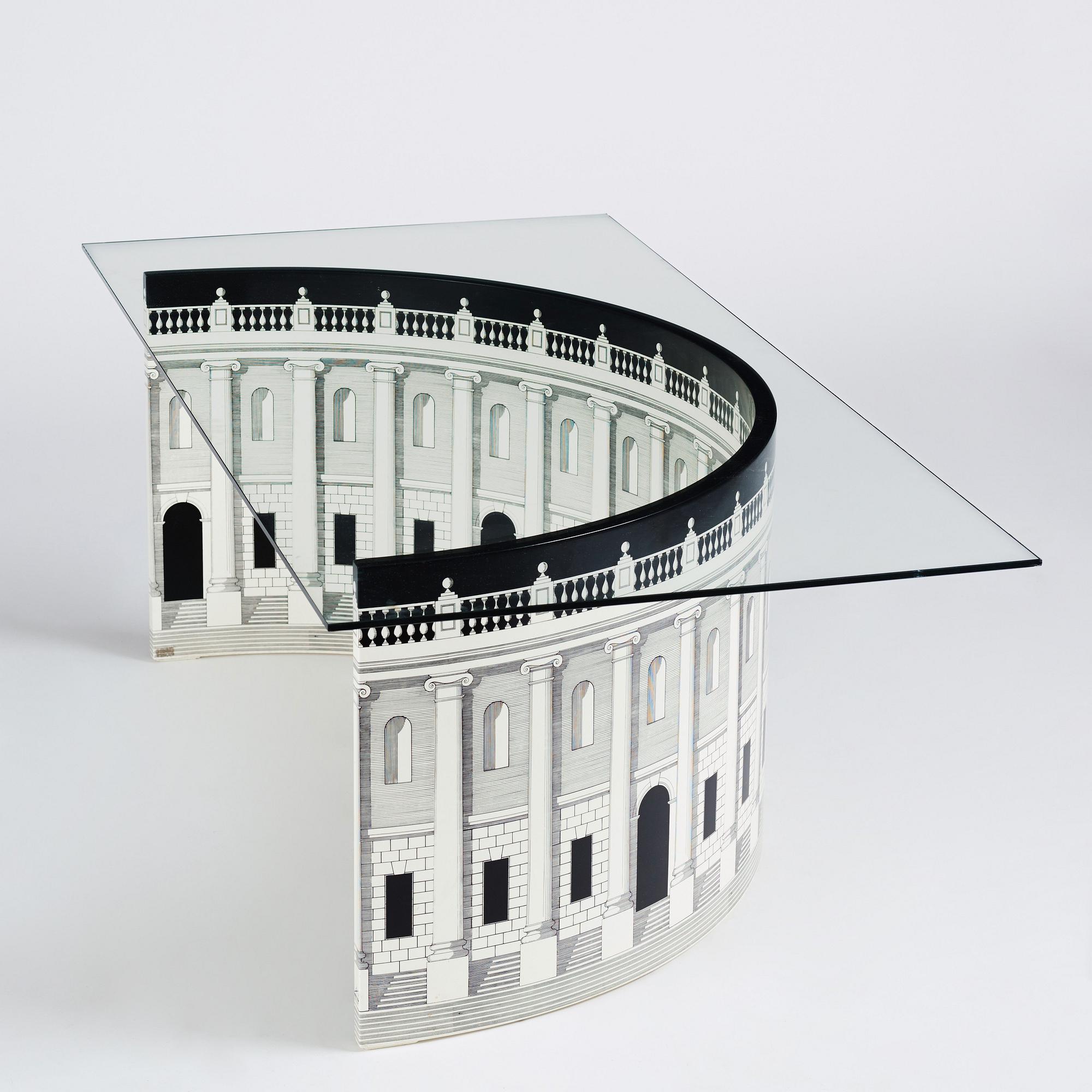 Piero Fornasetti, soffbord, "Architettura", Fornasetti, Milano, Italien 2008.
