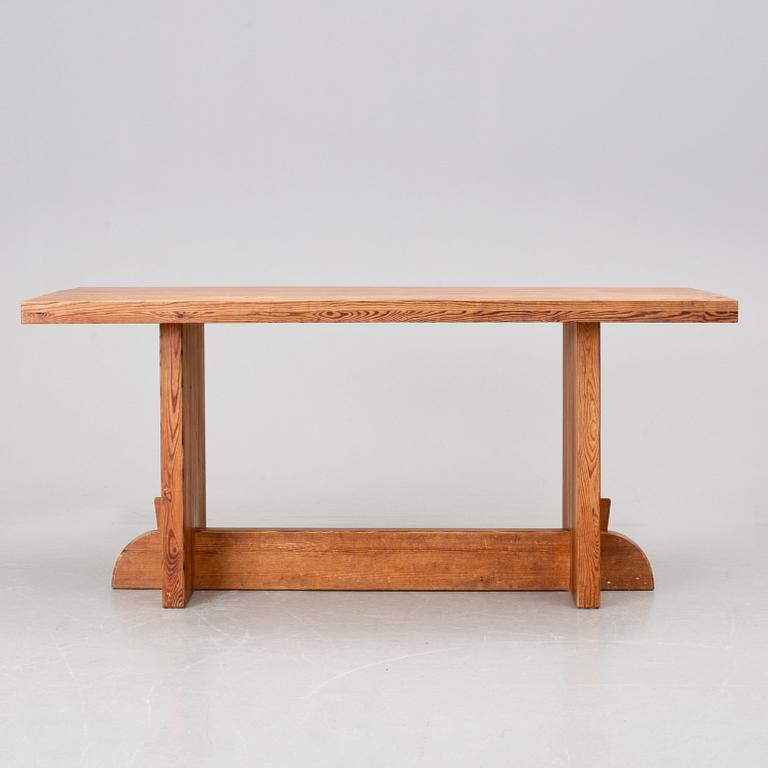 Axel Einar Hjorth, An Axel Einar Hjorth 'Lovö' stained pine dining table, Nordiska Kompaniet, NK, 1930's.