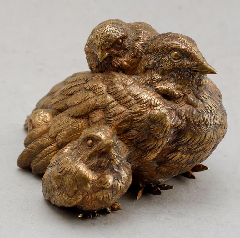 SKULPTUR, wienerbrons, märkt Schutz, tidigt 1900-tal.