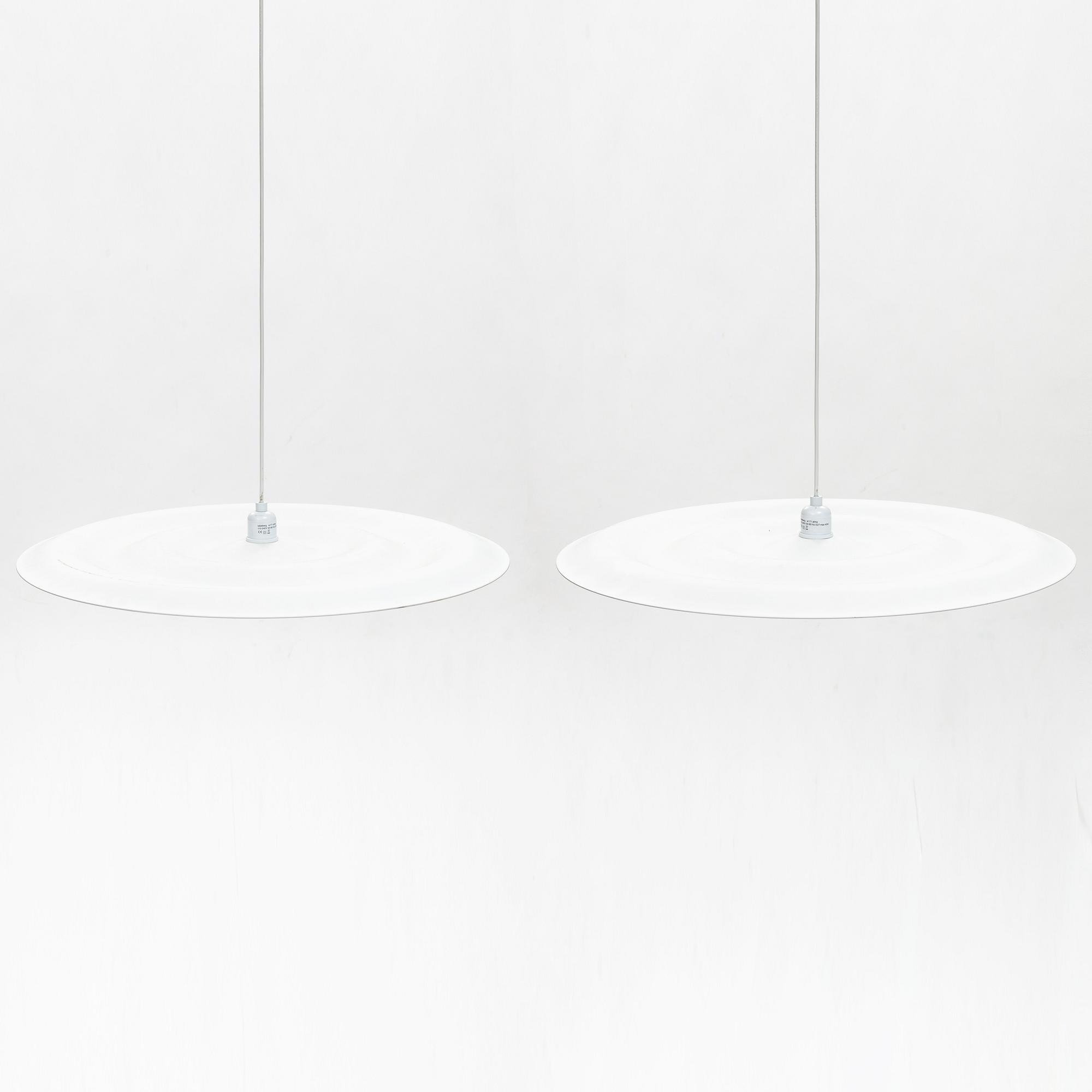 A pair of 'Alma' pendant lamps by Tham & Videgård for Wästberg.